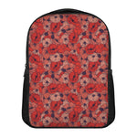 Armistice Day Poppy Pattern Print Casual Backpack