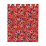 Armistice Day Poppy Pattern Print Curtain