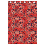 Armistice Day Poppy Pattern Print Curtain