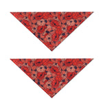 Armistice Day Poppy Pattern Print Dog Bandana