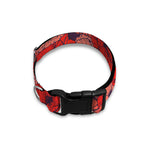 Armistice Day Poppy Pattern Print Dog Collar