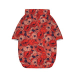 Armistice Day Poppy Pattern Print Dog Zip Up Hoodie