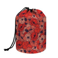Armistice Day Poppy Pattern Print Drawstring Makeup Bag