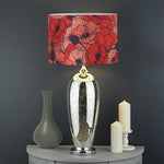Armistice Day Poppy Pattern Print Drum Lamp Shade