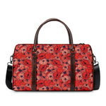 Armistice Day Poppy Pattern Print Duffle Bag