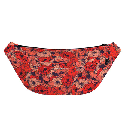 Armistice Day Poppy Pattern Print Fanny Pack