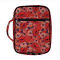 Armistice Day Poppy Pattern Print Front Pocket Bible Bag