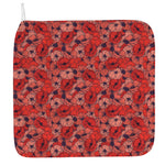Armistice Day Poppy Pattern Print Hand Towel