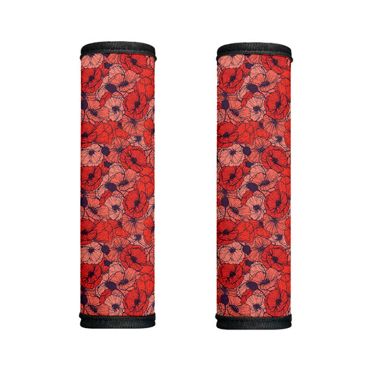 Armistice Day Poppy Pattern Print Handle Covers
