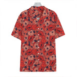 Armistice Day Poppy Pattern Print Hawaiian Shirt