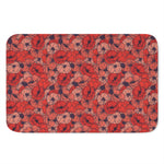 Armistice Day Poppy Pattern Print Indoor Door Mat