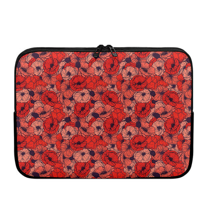 Armistice Day Poppy Pattern Print Laptop Sleeve