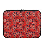 Armistice Day Poppy Pattern Print Laptop Sleeve