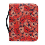Armistice Day Poppy Pattern Print Leather Bible Cover