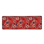 Armistice Day Poppy Pattern Print Long Kitchen Mat