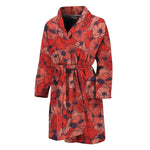 Armistice Day Poppy Pattern Print Men's Bathrobe