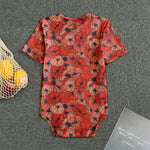 Armistice Day Poppy Pattern Print Men's Bodysuit