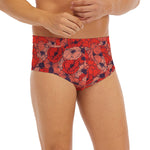 Armistice Day Poppy Pattern Print Men's Briefs