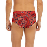 Armistice Day Poppy Pattern Print Men's Briefs