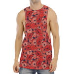 Armistice Day Poppy Pattern Print Men's Muscle Tank Top