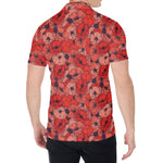 Armistice Day Poppy Pattern Print Men's Shirt