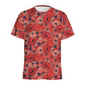 Armistice Day Poppy Pattern Print Men's Athletic T-Shirt