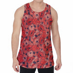 Armistice Day Poppy Pattern Print Men's Velvet Tank Top