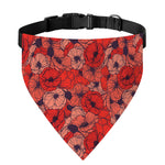 Armistice Day Poppy Pattern Print Over The Collar Dog Bandana