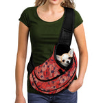 Armistice Day Poppy Pattern Print Pet Sling Carrier