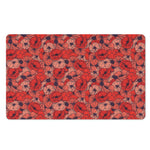 Armistice Day Poppy Pattern Print Polyester Doormat