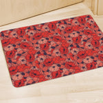 Armistice Day Poppy Pattern Print Polyester Doormat