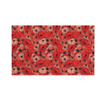 Armistice Day Poppy Pattern Print Polyester Flag