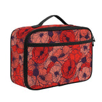 Armistice Day Poppy Pattern Print Portable Lunch Bag