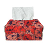 Armistice Day Poppy Pattern Print Rectangle Tissue Box Cover
