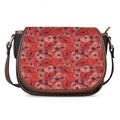 Armistice Day Poppy Pattern Print Saddle Bag