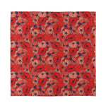 Armistice Day Poppy Pattern Print Silk Bandana