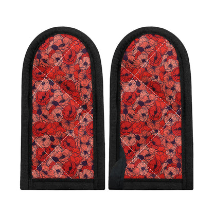 Armistice Day Poppy Pattern Print Skillet Handle Cover