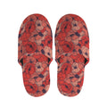 Armistice Day Poppy Pattern Print Slippers