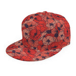 Armistice Day Poppy Pattern Print Snapback Cap