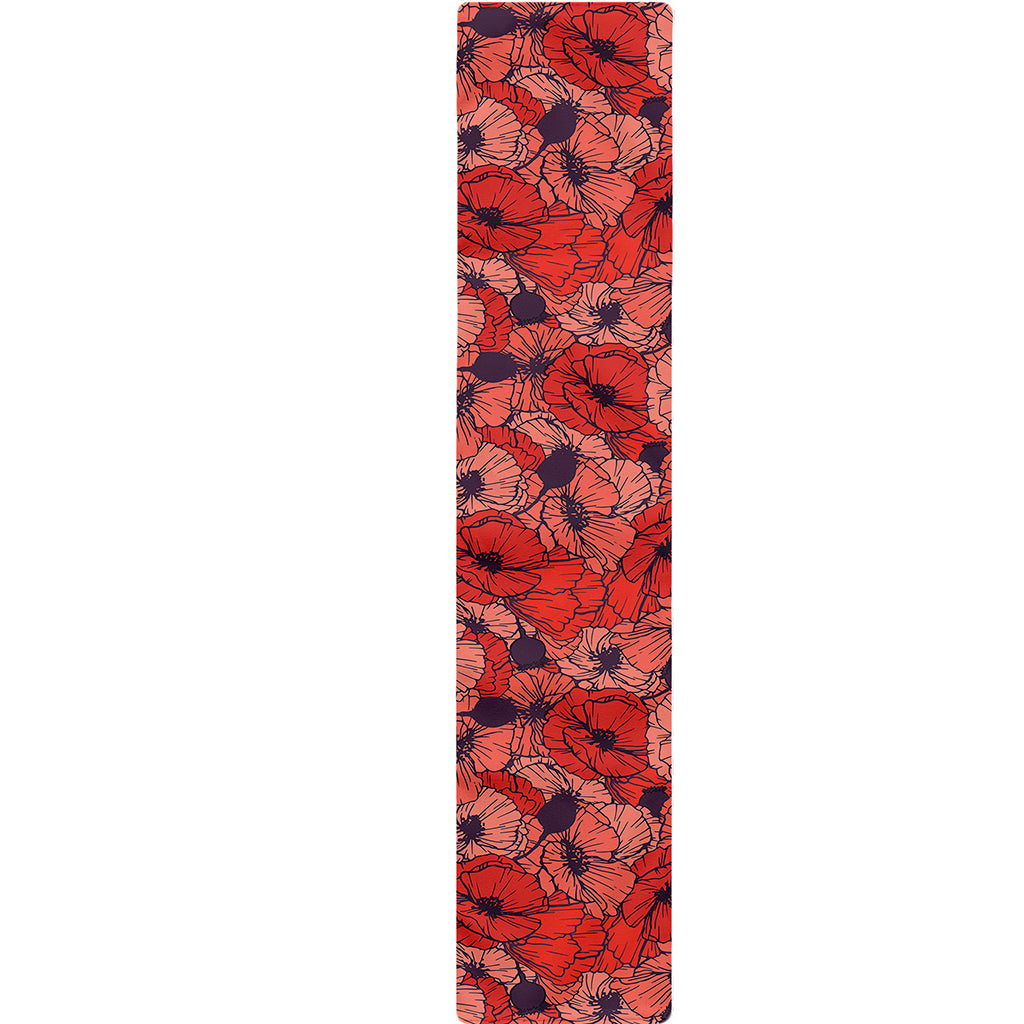 Armistice Day Poppy Pattern Print Table Runner