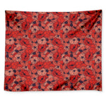 Armistice Day Poppy Pattern Print Tapestry