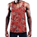 Armistice Day Poppy Pattern Print Men's Workout Tank Top