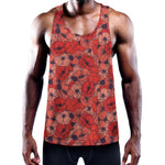 Armistice Day Poppy Pattern Print Training Tank Top