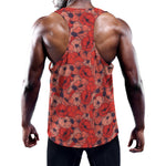 Armistice Day Poppy Pattern Print Training Tank Top
