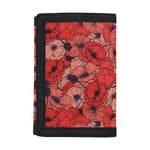 Armistice Day Poppy Pattern Print Trifold Wallet