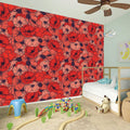 Armistice Day Poppy Pattern Print Wall Sticker