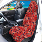 Armistice Day Poppy Pattern Print Waterproof Car Seat Cover
