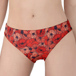 Armistice Day Poppy Pattern Print Women's Panties