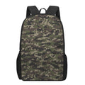 Army Camouflage Knitted Pattern Print 17 Inch Backpack