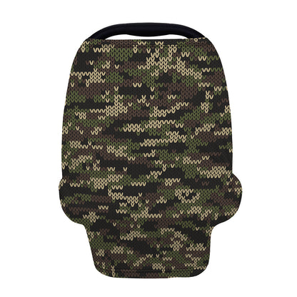 Army Camouflage Knitted Pattern Print Baby Seat Cover